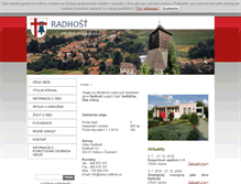 Tablet Screenshot of obec-radhost.cz